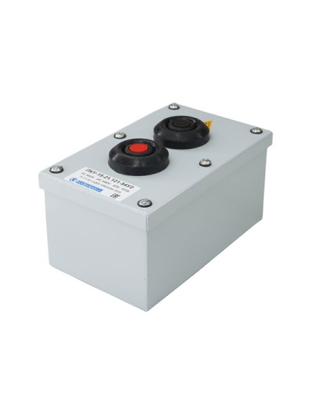 Пост кнопочный ПКУ-15-21.121-54 У2 (1хВК30-10-11110-54 (1з+1р) черн. + 1хВК30-10-11110-54 (1з+1р) красн. + PG-19) пост управления Электротехник ET054487