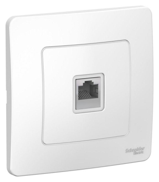 Розетка компьютерная 1-м СП Blanca RJ45 кат.5e бел. SE BLNIS045001