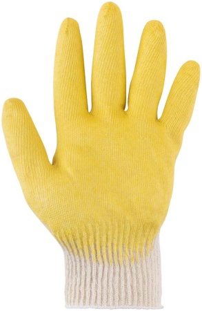 Перчатки вязаные с резиновой заливкой наладонника х/б 12470