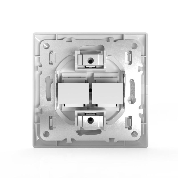Розетка компьютерная 2-м СП AVA в сборе бел. TOKOV ELECTRIC TKL-AV-RC2-C01