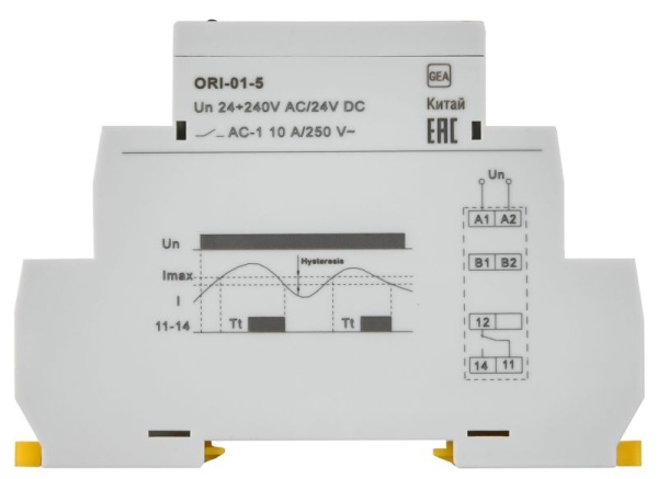 Реле тока ORI 0.5-5А 24-240В AC/24В DC IEK ORI-01-5