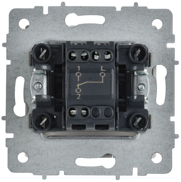 Выключатель проходной 1-кл. СП BRITE ВС10-1-6-БрАБ 10А механизм арктич. бел. IEK BR-V12-0-10-K91