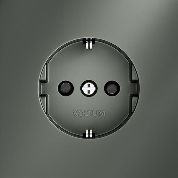 Розетка 1-м СП S70 16А с заземл. защ. шторки механизм титан Voltum VLS040206