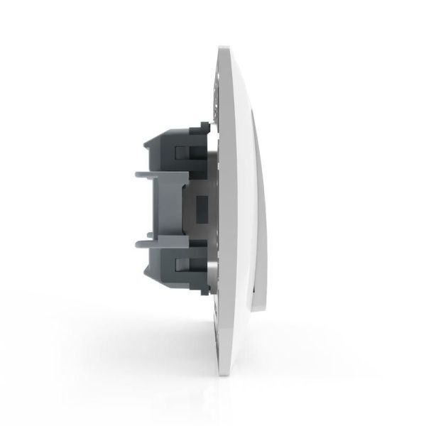 Переключатель проходной 1-кл. СП AVA 10А IP20 в сборе бел. TOKOV ELECTRIC TKL-AV-P1F-C01