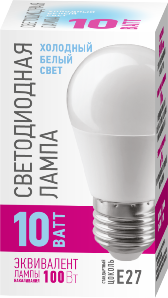 Лампа светодиодная 90 114 OLL-G45-10-230-6.5K-E27-PROMO 10Вт шар 6500К E27 220-240В ОНЛАЙТ 90114