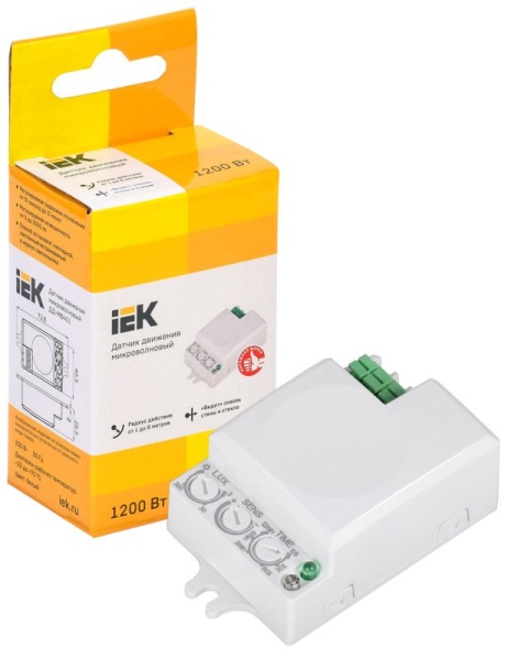 Детектор движения ДД-МВ 401 500Вт 360град. 8М IP20 бел. IEK LDD11-401MB-500-001