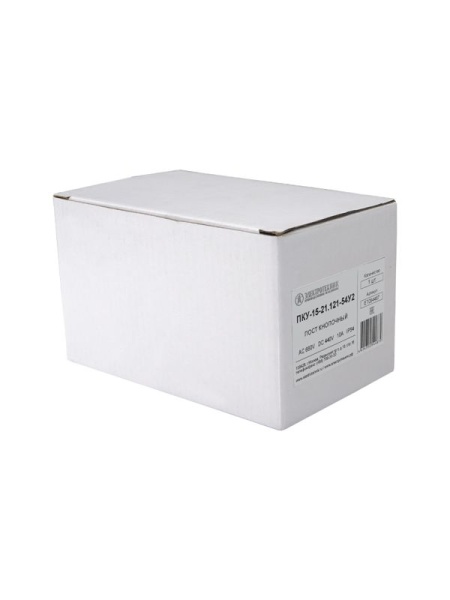 Пост кнопочный ПКУ-15-21.121-54 У2 (1хВК30-10-11110-54 (1з+1р) черн. + 1хВК30-10-11110-54 (1з+1р) красн. + PG-19) пост управления Электротехник ET054487