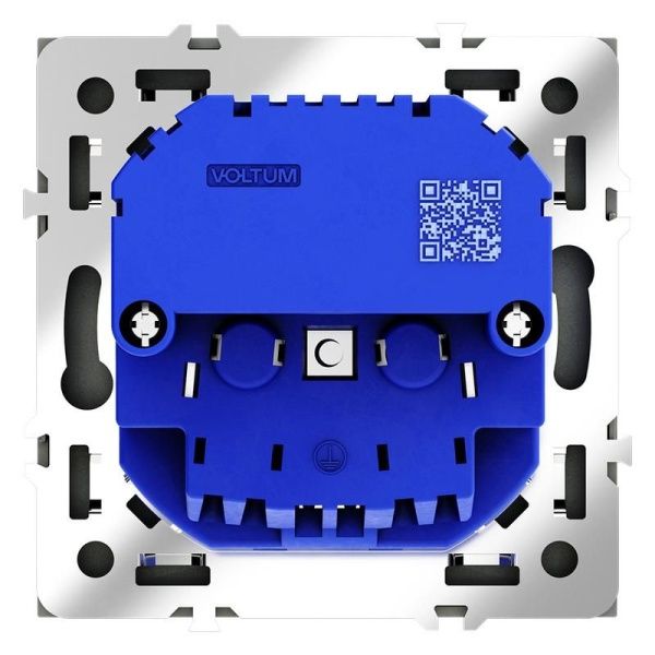 Розетка 1-м СП S70 16А с USB A+С с заземл. защ. шторки механизм черн. матов. Voltum VLS040508