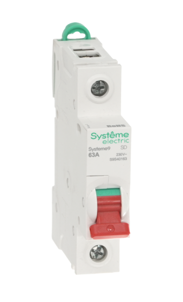 Выключатель нагрузки 1п 63А Systeme9 230В SE S9S40163