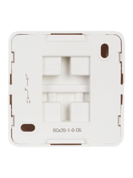 Выключатель кнопочный 1-кл. ОП Октава 10А IP20 ВСк20-1-0-ОБ бел. GENERICA EVO13-K01-10-DC