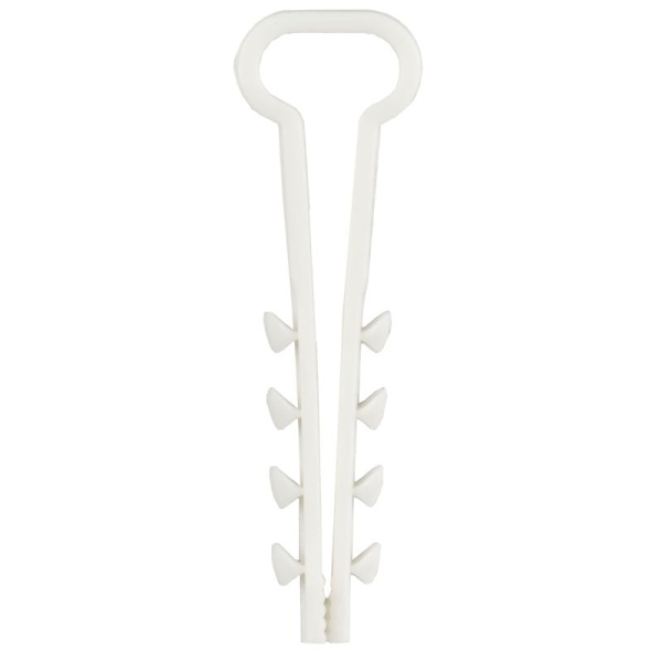 Дюбель-хомут 10х5мм для плоского кабеля нейлон бел. (уп.100шт) GENERICA UDH14-10-05-100-K01-G