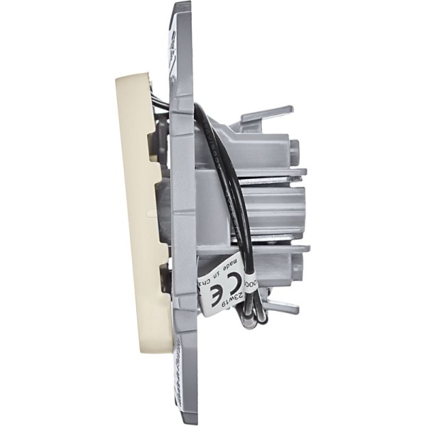 Выключатель 2-кл. Inspiria 10А IP20 250В 10AX с подсветкой/индикацией механизм сл. кость IEK 673631