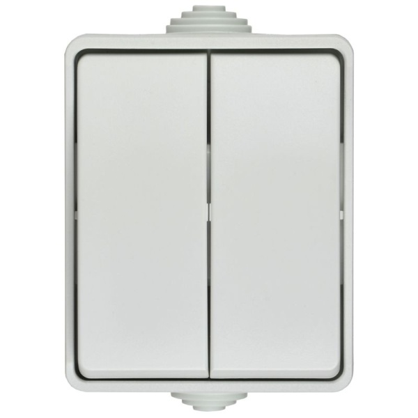 Выключатель 2-кл. ОП Форс IP54 ВС20-2-0-ФБ бел. IEK EVS20-K01-10-54-DC