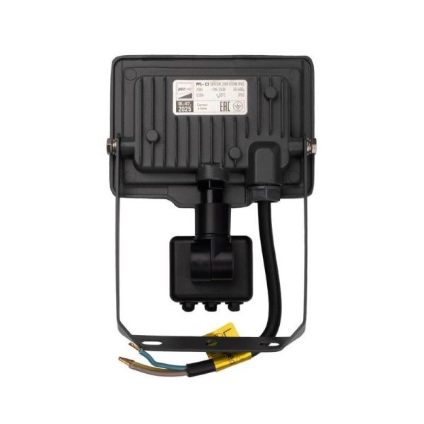 Прожектор светодиодный PFL-C3 SENSOR 20Вт 6500К IP65 ДО закален. прозр. стекло датчик движения инфракрасный Pro JazzWay 5026926A