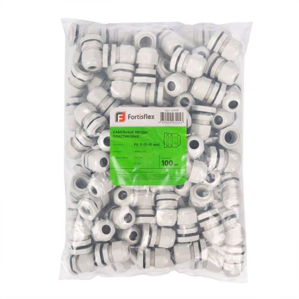 Ввод кабельный (сальник) PG9 d4-8мм (уп.100шт) Fortisflex 51297