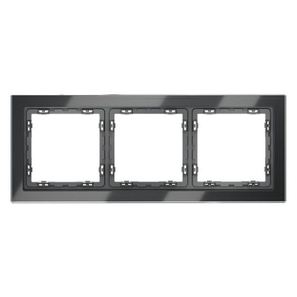 Рамка 3-м S70 стеклян. графит Voltum VLS110307