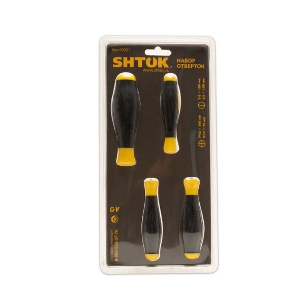 Набор отверток блист. (4 предмета) (09901) SHTOK 376356