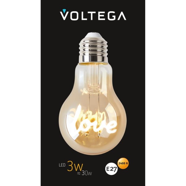 Лампа светодиодная филаментная Loft 271 A60 3Вт 2400К E27 Voltega 8580