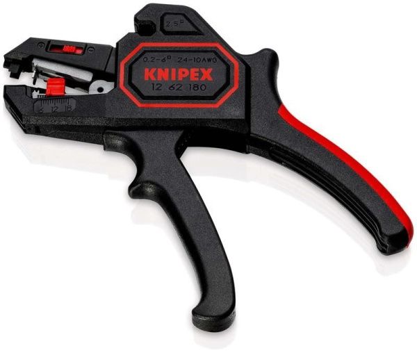 Стриппер автоматический зачистка: d0.2-6мм (AWG 24-10) L180 Knipex KN-1262180
