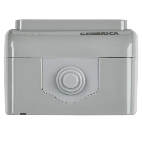 Выключатель кнопочный 1-кл. ОП AQUATIC ВС-20-1-3-А 10А IP54 GENERICA EVA14-K03-10-54