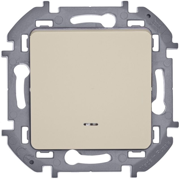 Выключатель 1-кл. Inspiria 10А IP20 250В 10AX с подсветкой/индикацией механизм сл. кость IEK 673611