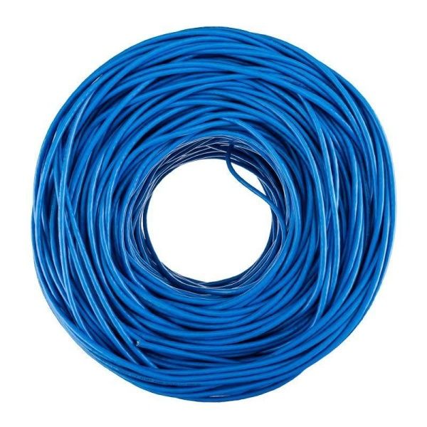 Кабель витая пара U/UTP кат.6 4х2х23AWG solid CU PVC син. (м) Rexant 01-0047