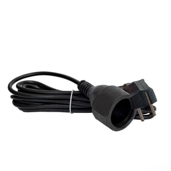 Удлинитель-шнур 1х5м с заземл. 16А IP20 ПВС 3х1 черн. DOMTOK 2359