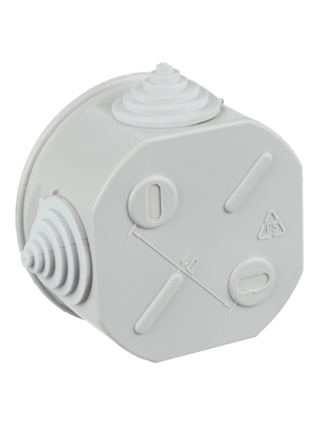 Коробка распаячная ОП 75х40 IP44 KM41237 (4 каб.ввод.) IEK UKO11-075-040-000-K41-44