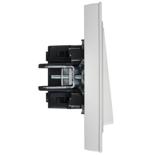 Выключатель 1-кл. СП BRITE ВСР10-1-0-БрАБ 10А в сборе арктич. бел. IEK BR-V10-0-10-K91-F