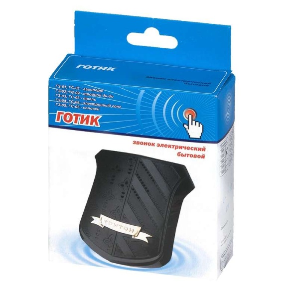 Звонок проводной Готик соловей 220В 80-90дБА черн./зол. МОНОМАХ ГЗ-05