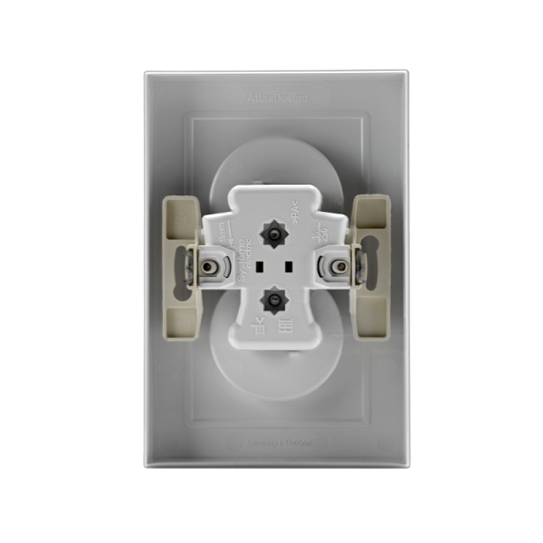Розетка 2-м СП AtlasDesign 16А IP20 без заземл. в сборе бел. SE ATN000120
