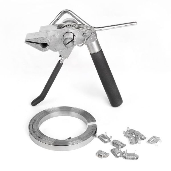 Инструмент для натяжения и резки стальной ленты с храповым механизмом и переставной ручкой (23610) SHTOK 376570