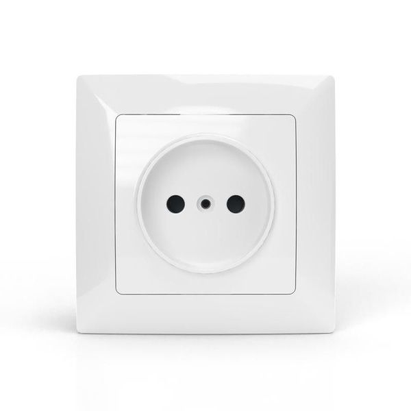 Розетка 1-м СП AVA 16А IP20 без заземл. без защ. шторок в сборе бел. TOKOV ELECTRIC TKL-AV-R1F-C01