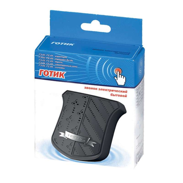 Звонок проводной Готик соловей 220В 80-90дБА черн./серебр. МОНОМАХ ГС-05