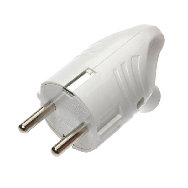 Вилка электрическая с заземл. с кольцом (ушком) 16А 250В IP20 бел. TOKOV ELECTRIC TKL-PLUZR-C01