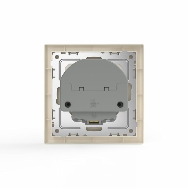 Розетка 1-м СП Pixel IP20 с заземл. с 2-мя заряд. устр. USB тип A+C механизм беж. TOKOV ELECTRIC TKE-PX-R1U2AC-C02