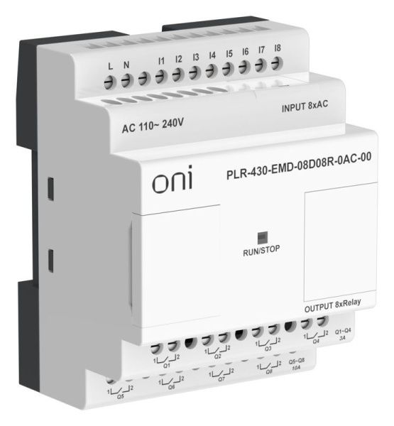 Модуль расширения входов выходов ПЛК 430 8 DI 8 RO 220В AC ONI PLR-430-EMD-08D08R-0AC-00