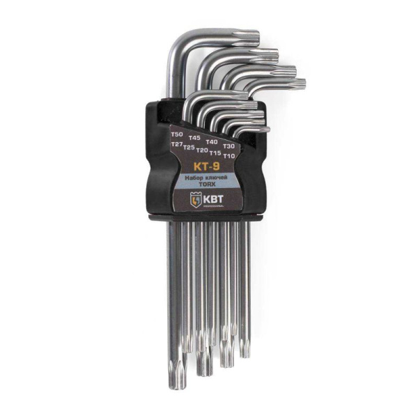 Набор ключей TORX КТ-9 (Т10-Т50) КВТ 79202