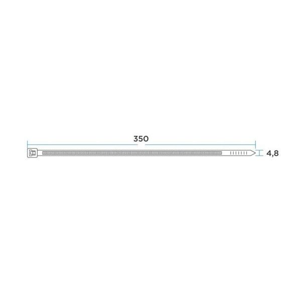 Хомут кабельный 4.8х350 нейл. черн. (уп.100шт) Rexant 07-0351