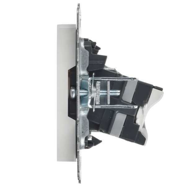 Розетка компьютерная + телевизионная 2-м Brite РТВ/РК12-БрБ RJ45 кат.5E + TV механизм бел. IEK BR-AK20-1-K01