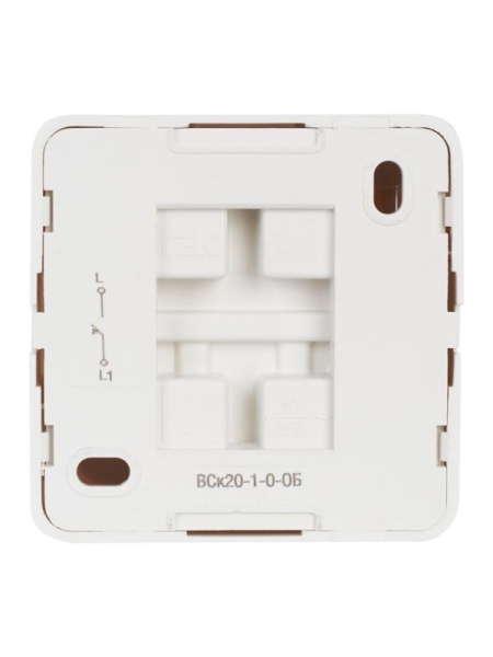 Выключатель кнопочный 1-кл. ОП Октава 10А IP20 ВСк20-1-0-ОБ бел. GENERICA EVO13-K01-10-DC