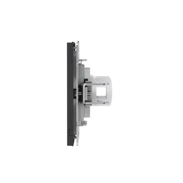 Розетка компьютерная 2-м KANT RJ45 кат.5E без шторки черн. уголь DKC 7012664