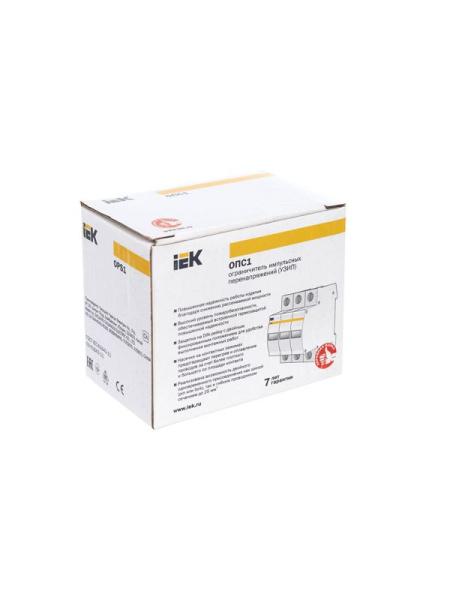 Ограничитель перенапряжения ОПС1-B 3P KARAT IEK MOP20-3-B