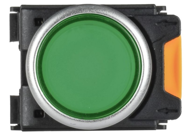 Кнопка d22мм 1НО+1НЗ MASTER с подсветкой и фиксацией зел. IEK MI-BT60-11TD-3-11-K06