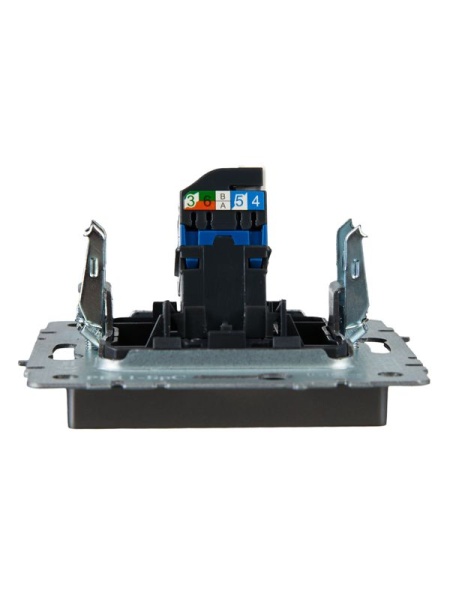 Розетка компьютерная СП RJ45 кат.6 BRITE РК11-БрС механизм сталь IEK BR-K10-2-K46