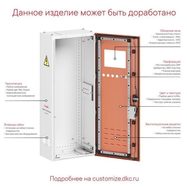Корпус напольный RAM fit 1400х800х300мм без боков. вырезов DKC R6NFW148030