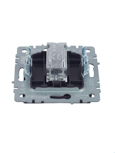 Розетка телевизионная оконечная TV СП Brite РТВ11-0-БрЧ механизм черн. IEK BR-A10-O-K02