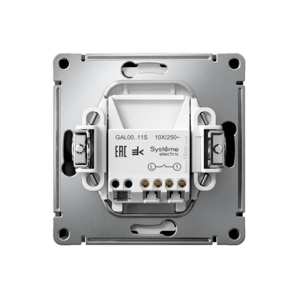 Выключатель 1-кл. ArtGallery 10AX быстрозажим. клем. механизм карбон SE GAL001011S