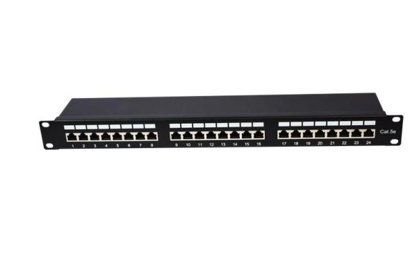 Патч-панель 19дюйм 1U кат.5E экранир. 24 порта RJ-45 Dual IDC TOKOV ELECTRIC TKE-PP-5E-1U-24P-STP