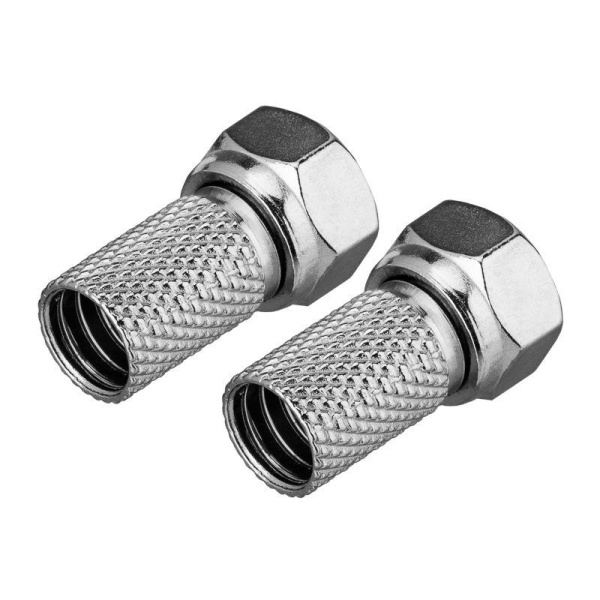 Разъем антенный на кабель штекер F для кабеля SAT (с резиновым уплотнителем) (блист.2шт) Rexant 06-0005-A2